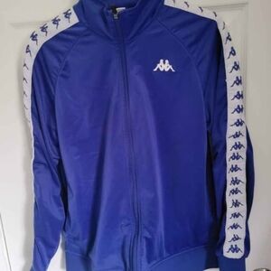 Kappa Royal Blue Track Jacket with White Logo Tape